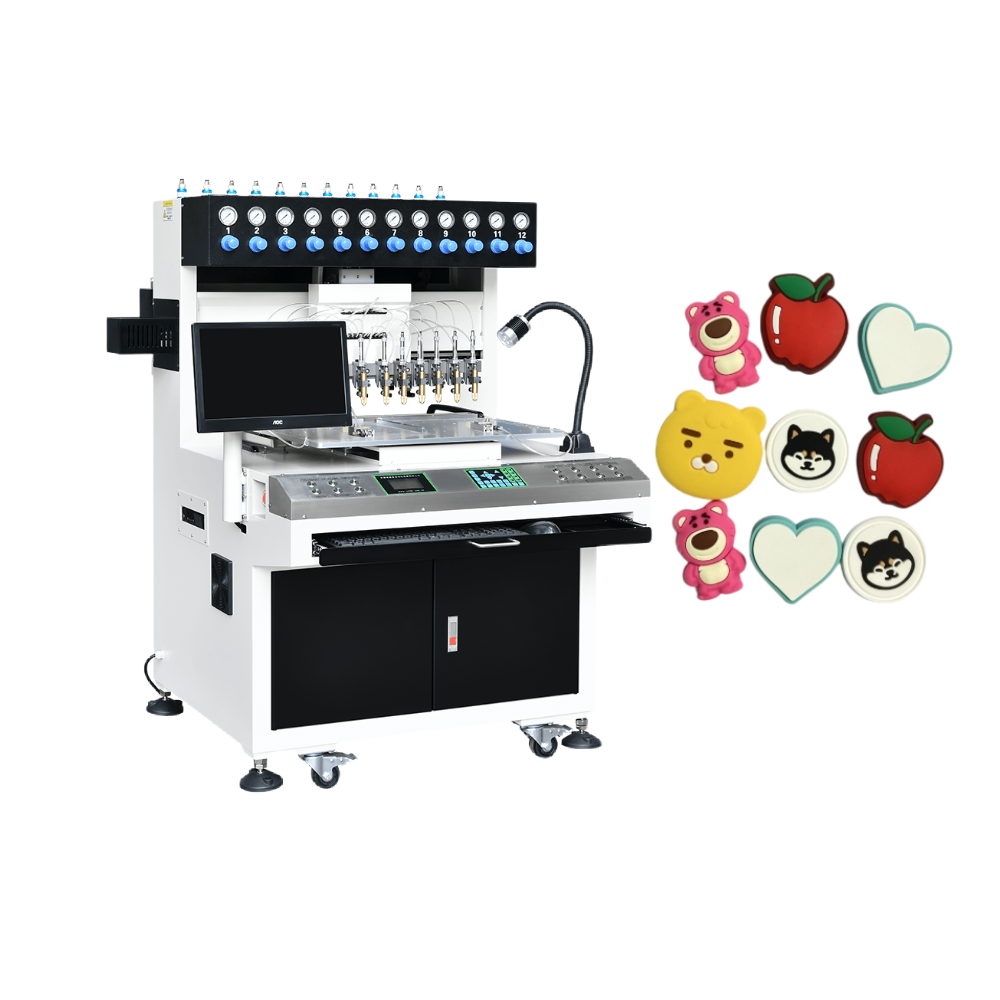 Happy face soft pvc Keychain filling machine